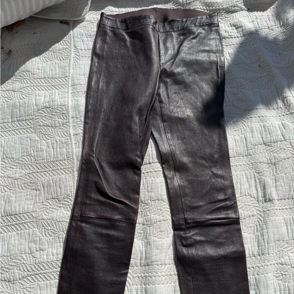 Helmet lang leather leggings